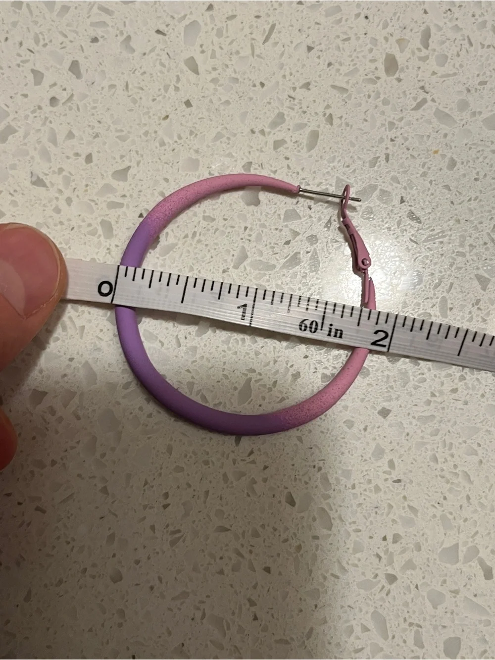 Minimalist Versatile Purple pink Hoop Earrings